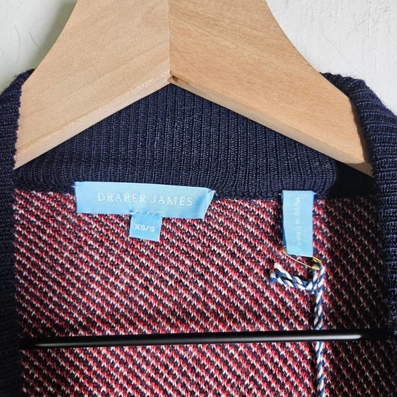 NEW Draper James Fair Isle Cape Poncho Sweater XS/S Nassau‎ Navy Blue Red NWT - Picture 5 of 10